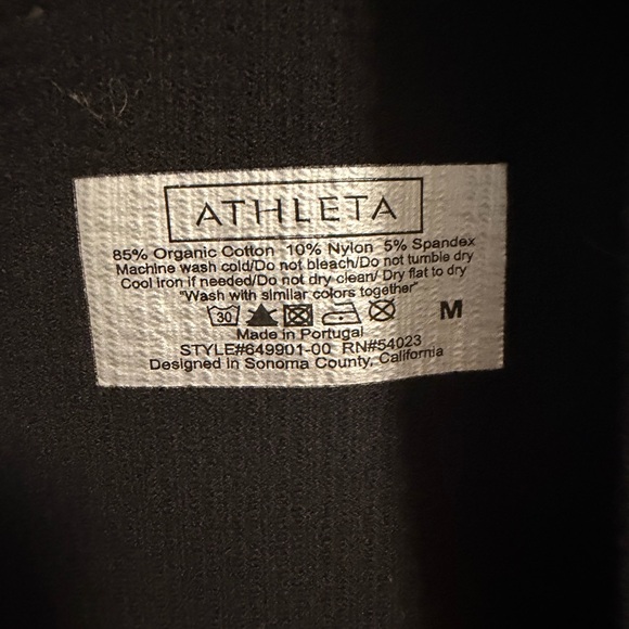 Athleta Black Ribbed Tank Top - Picture 3 of 3